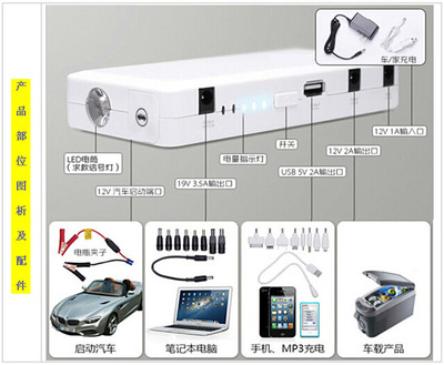 【汽車應急啟動電源|多功能移動電源|萬能充電器|禮品|OEM定制】價格,廠家,圖片,其他電氣設備,深圳市億美賽電子科技-